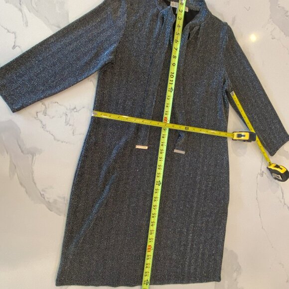 Michael Kors Black and Silver Midi Dress - Picture 4 of 9